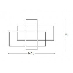 Lubinis LED šviestuvas FRAME-1 PL JUODAS kaina