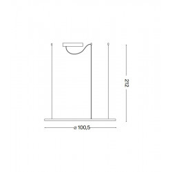 Pakabinamas LED šviestuvas HULAHOOP SP D100 kaina