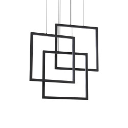 Pakabinamas LED šviestuvas FRAME JUODAS kvadratinis kaina