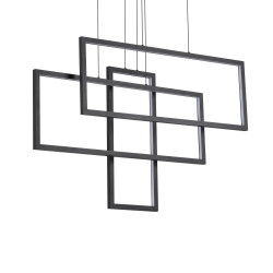 Pakabinamas LED šviestuvas FRAME JUODAS stačiakampis