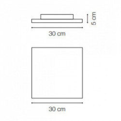 LUBINIS | SIENINIS LED ŠVIESTUVAS MIB 3000K SQUARE pigiau