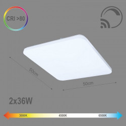 Lubinis LED šviestuvas SOPOT 2x36W Kvadratinis skubiai
