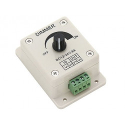 LED juostų valdiklis PWM 12-24Vdc 8A 96W