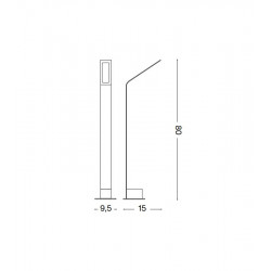 PASTATOMAS LED ŠVIESTUVAS AGOS 6,5W H80 3000K ANTRACITO SPALVOS internetu