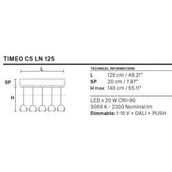 PAKABINAMAS LED šviestuvas TIMEO C5 (įvairios spalvos) pristatymas