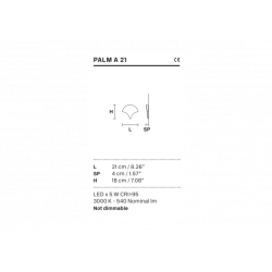 SIENINIS LED šviestuvas PALM A 21 (įvairios spalvos) internetu