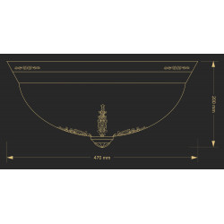 Lubinis šviestuvas Bellagio D47 ŽALVARIO SPALVOS ornament (įvairios spalvos) kaina