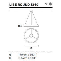 PAKABINAMAS LED šviestuvas LIBE ROUND S140 (ĮVAIRIOS SPALVOS) kaina
