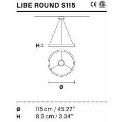 PAKABINAMAS LED šviestuvas LIBE ROUND S115 (ĮVAIRIOS SPALVOS) kaina