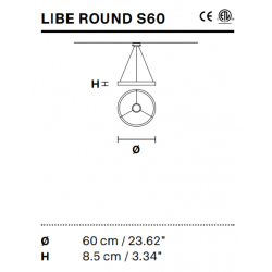 PAKABINAMAS LED šviestuvas LIBE ROUND S60 (ĮVAIRIOS SPALVOS) kaina