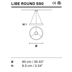 PAKABINAMAS LED šviestuvas LIBE ROUND S90 (ĮVAIRIOS SPALVOS) kaina