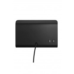 Sieninis šviestuvas ROOMI JUODAS su USB pigiau