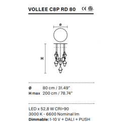 PAKABINAMAS LED šviestuvas VOLLEE C8P RD 80 (ĮVAIRIOS SPALVOS) atsiliepimai