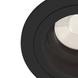 Įleidžiamas šviestuvas Atom Round JUODAS internetu