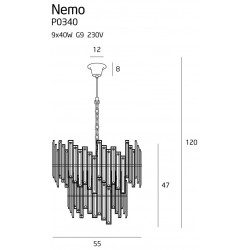 Pakabinamas šviestuvas Nemo CHROMO SPALVOS D55 pristatymas