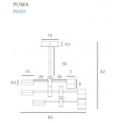 Pakabinamas LED šviestuvas Puma 6 juodas internetu