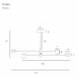 Pakabinamas šviestuvas Puma 4 kaina