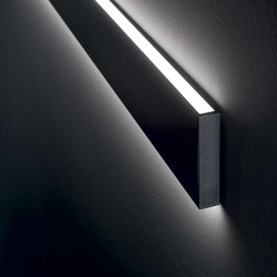 Sieninis LED šviestuvas LINUS AP BK 3000K kaina