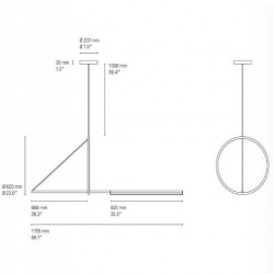 PAKABINAMAS ŠVIESTUVAS CIRCLE & LINE XL (įvairios spalvos) kaina