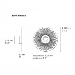 SIENINIS ŠVIESTUVAS EARTH MANDALA D44 (įvairios spalvos) pigiau