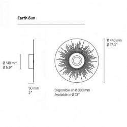 SIENINIS ŠVIESTUVAS EARTH SUN D33 (įvairios spalvos) pigiau