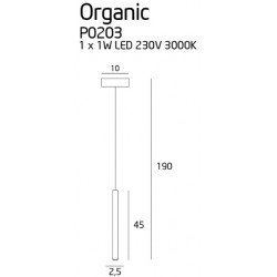 PAKABINAMAS LED ŠVIESTUVAS ORGANIC JUODAS 1