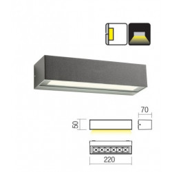 Sieninis LED šviestuvas AROOS 7W PILKAS kaina