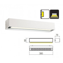 Sieninis LED šviestuvas AROOS 14W BALTAS kaina