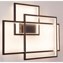 Lubinis -SIENINIS LED DIMERIUOJAMAS ŠVIESTUVAS GEOMETRIC JUODAS kaina