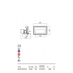 SIENINIS LED ŠVIESTUVAS FLUX 30W pigiau