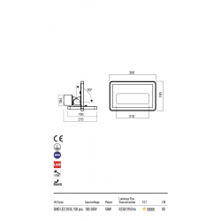 SIENINIS LED ŠVIESTUVAS MAKO 50W pigiau