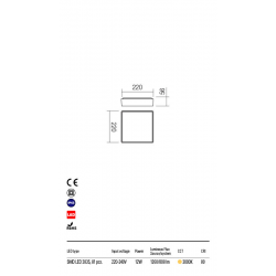 LUBINIS LED ŠVIESTUVAS MARINA 12W