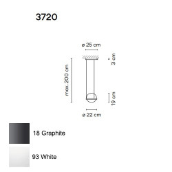 Pakabinamas šviestuvas Palma 3720 Graphite skubiai