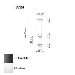 Pakabinamas šviestuvas Palma 3724 Graphite skubiai