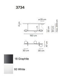 Pakabinamas šviestuvas Palma 3734 Graphite pigiau