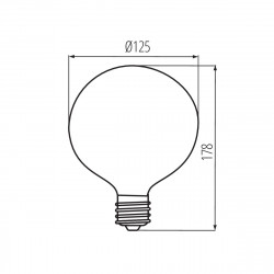 LED lemputė XLED G125 E27 11W-WW kaina