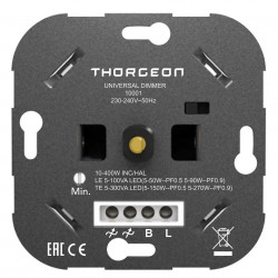 Reguliatorius šviesai 230V 10-400W TRIAC, valdomas rankenėle, THORGEON pigiau