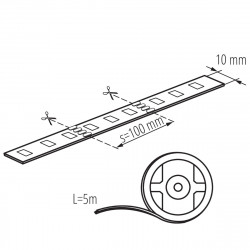 HERMETIŠKA LED JUOSTA RGB 7,2W 12V IP65 5M kaina