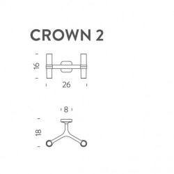 Sieninis šviestuvas Crown Wall 2 (įvairios spalvos) internetu