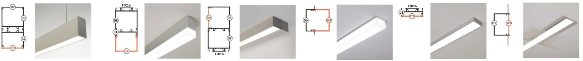 LED PROFILIAI VARIO30 TOPMET